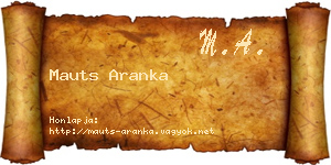 Mauts Aranka névjegykártya